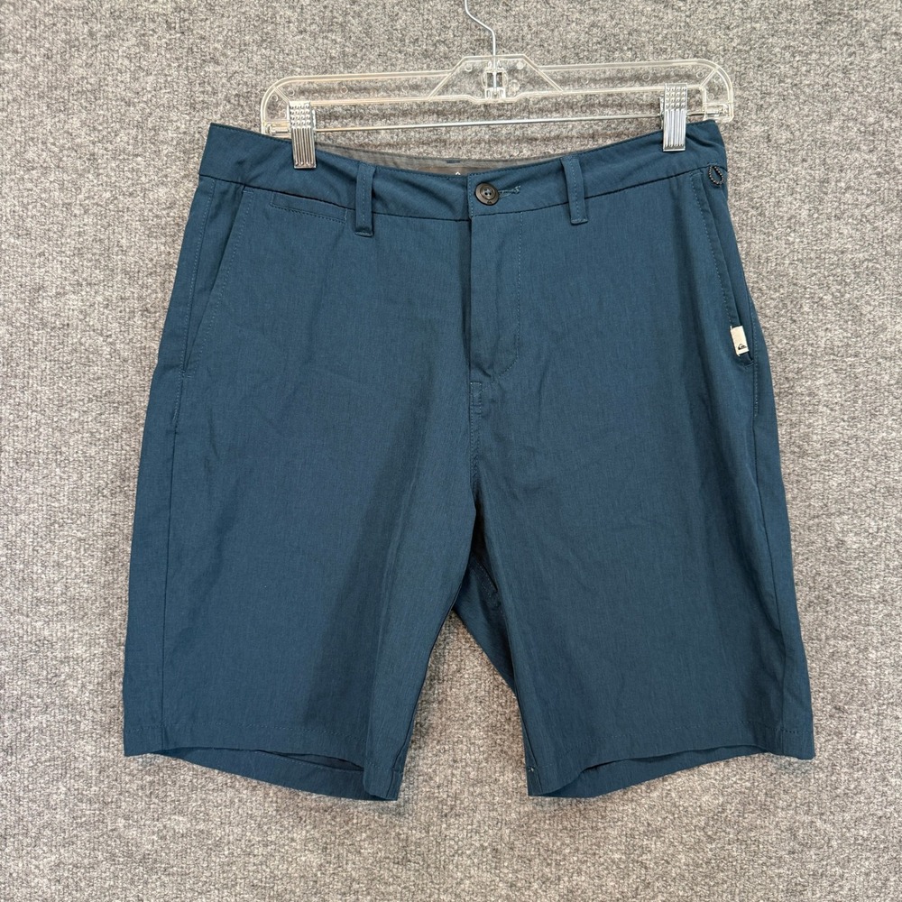 Quiksilver Amphibian Shorts Men 30 Blue DryFlight Hybrid Water Repellent Stretch